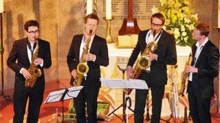 <p>Virtuoses Spiel (von links): Christian Seeger (Altsax), Paul Stoltze (Tenorsax), Sebastian Nagler (Baritonsax) und Nicolai Pfisterer (Sopran- und Tenorsax).</p>