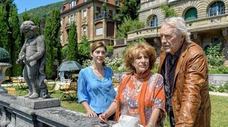 <p>Ulrike C. Tscharre, Hannelore Hoger und Reiner Schöne (von links) stehen für die neue ARD-Reihe vor der Kamera.</p>