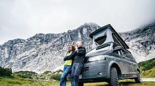 <p>Mit Extrem-Kletterer Stefan Glowacz drehte das MultiCamper-Team um Joe Neureuther an einem schönen Sommertag einen Werbefilm in Garmisch-Partenkirchen.</p>