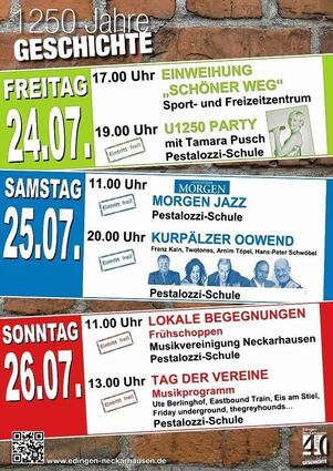 <p>"Gemeinsam feiern" lautet das Motto des Jubiläumswochenendes in Edingen. In drei Tagen stehen sechs Veranstaltungen auf dem Programm.</p>