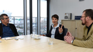 Frauke Petry im Gespräch mit den "MM"-Redakteuren.