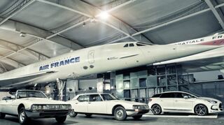 <p>Nationale Symbole: Citroen-Modelle vor der Concorde. Im Hintergrund der DS5</p>