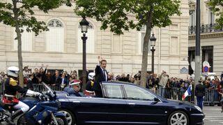 <p>Peugeot 607 Paladine mit Nicolas Sarkozy 2007</p>