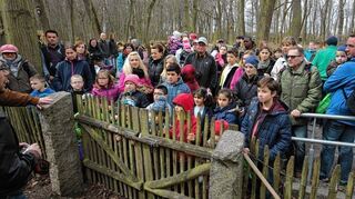 <p>Ostern im Wildpark Rheingönheim: Gespannt warten die Kinder auf die Öffnung des "Osterhasen-Geheges. Hier haben Wildpark-Mitarbeiter Kunststoffeier versteckt, die später gegen echte Eier umgetauscht werden.</p>