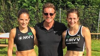 <p>Haben sie sich auch für die Kurpfalz-Gala viel vorgenommen: MTG-Leistungssportchef Rüdiger Harksen mit Nadine Gonska (links) und Ricarda Lobe.</p>