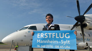 Am 16. Juli fand der Erstflug mit der Rhein-Neckar-Air von Mannheim nach Sylt statt.