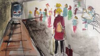 <p>Sophie Bernadette Santos, die Schwester der Autorin, hat das Warten auf den Zug für uns illustriert. Die 20-jährige gebürtige Mannheimerin studiert im dritten Semester Kommunikationsdesign an der Hochschule für angewandte Wissenschaften in Hamburg.</p>
