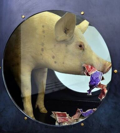 <p>Gefräßiges Sparschwein: Nikolaus Eberstallers "Marie Cochon".</p>