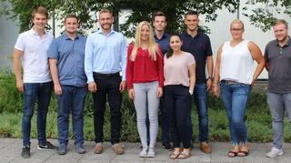 <p>Zu Gast beim "MM" (v.l.): Tim Bublies, Sören Grimm, Florian Fritz, Alice Meyer-Delvendahl, Julian Glanzner, Ann-Kathrin Beck, Patrick Fleer, Kristina Schimmle und Christian Volz.</p>