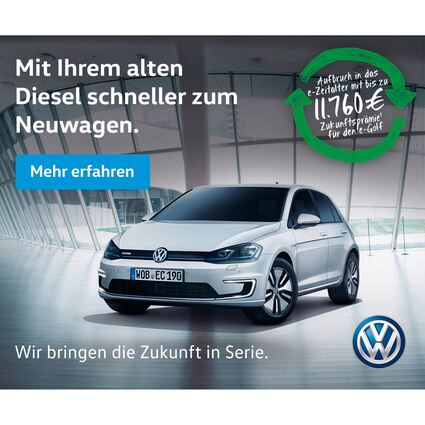 <p>mid Groß-Gerau - Die Volkswagen-Konzernmarken VW, Audi und Skoda bieten Kunden eine Prämie bis zu 10.00 Euro, wenn sie von einem älteren Diesel auf ein umweltfreundlicheres Neufahrzeug umsatteln.</p>
