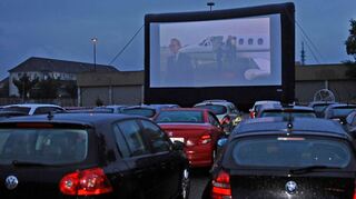 <p>Kino vom Autositz aus erleben: Au dem Franklin Field war das am Wochenende noch einmal möglich.</p>