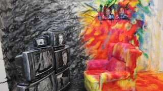 <p>Startschuss des Festivals "OFF//Foto" in Ludwigshafen mit ganz unterschiedlichen künstlerischen Positionen: In der Bismarckstraße 51 bringt Kuratorin Nicoleta Steffan Street-Art von "Farbträume", Buja, Giorgio Eazy und Tasso, zusammen (Bild links). Zu Beginn waren Manfred Rinderspachers Jazz-Aufnahmen zu sehen - oben sein Porträt des Avantgardisten Sun Ra. Stephan Horch lenkt im Hallenbad Nord den Blick auf Plastikmüll und seine ökologischen Folgen.</p>