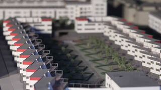 Anfänge des Sozialen Wohnungsbaus: Frankfurter Siedlung Bruchfeldstraße 1926/27, „Zickzackhäuser“ genannt – denn so gebaut, dass jeder viel Licht bekommt.