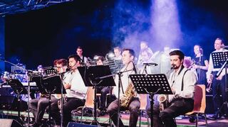 Die Big Band des Kurpfalz-Gymnasiums bei ihrem Konzert.