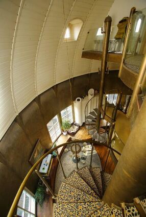 Leben auf drei Ebenen: Hier war früher der Wasserbehälter.