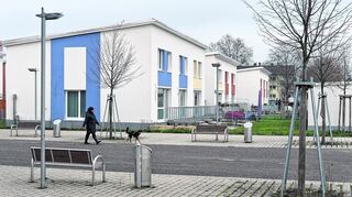 <p>Im Schollengewann haben weniger förderfähige Familien Eigenheime wie diese Reihenhäuser gekauft, als die Stadt erwartet hatte.</p>