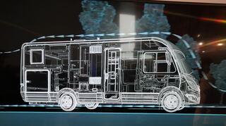 mid Bad Waldsee - Die "Röntgenaufnahme" des vollintegrierten ModernComfort zeigt die gute Raumausnutzung durch das SLC-Chassis.