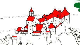 So könnte die Ebernburg um 1600 ausgesehen haben: Rekonstruktion des 1945 verstorbenen Architekten Arndt Hartung.