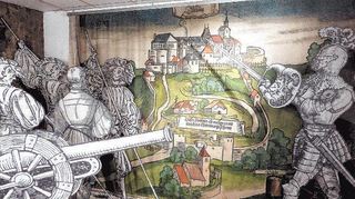 Darstellung der Belagerung von 1523 im kleinen, aber sehenswerten Museum der Burg.