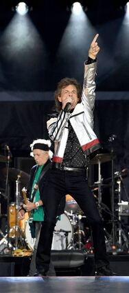 Kommen auf „No Filter“-Tour am 30. Juni nach Stuttgart: Gitarrist Keith Richards (l.) und Stones-Sänger Mick Jagger, hier bei ihrem Konzert im London Stadium am 22. Mai.