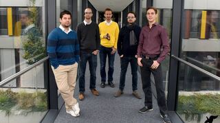 13 Leute sind mittlerweile Teil des ioxp-Teams (v.l.): Nils Petersen, Jan Hirzel, Alexander Lemken, Jörg Gläßer und Philipp Hasper.
