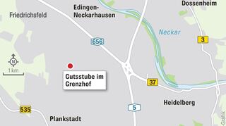 Anfahrt zum Restaurant Grenzhof.