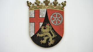 Das Landeswappen von Rheinland-Pfalz.