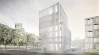 So sieht der überarbeitete Entwurf für den SWR-Hochbau am Tor zur Neckarstadt an der Schafweide aus.