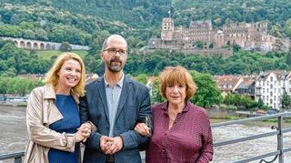 Annette Frier und Christoph Maria Herbst steigen aus der TV-Serie "Hotel Heidelberg" aus. Rechts im Bild: Hannelore Hoger.