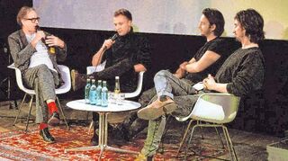 Beim „The Look of Sound“-Festival haben Udo Dahmen (v.l.), Joris, Philipp Kohl und Donni Schoenemond die Doku „Joris – Ich bin jetzt“ vorgestellt.