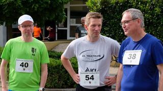 Den Wettstreit der Bürgermeister gewann Simon Michler (v.l.), Stefan Schmutz belegte Platz 3 und Andreas Metz wurde Zweiter.
