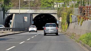 Blick auf die Einfahrt zum Fahrlachtunnel. (Archiv)
