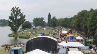 Auf der Heidelberger Neckarwiese präsentierten sich beim „Schaufenster des Sports“ 40 Vereine. Die Besucher durften viele Sportarten gleich ausprobieren.