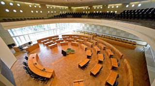 Der Ratssaal im Stadthaus N1 in Mannheim.