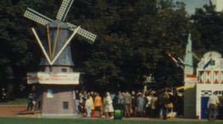 Das Holländische Dorf mit Windmühle im Herzogenriedpark und die von dort aus aufgenommene Seebühne im Luisenpark – filmische Erinnerungen an die Bundesgartenschau 1975.