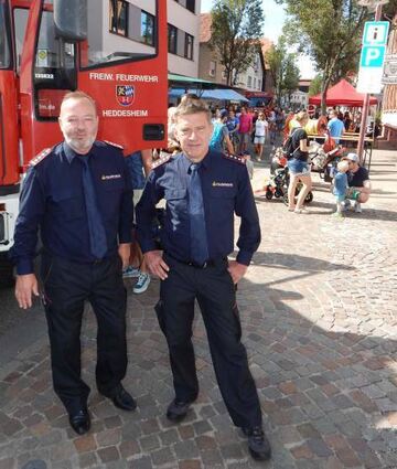 Über die Resonanz erfreut: Die Kommandanten Merx (l.) und Kielmayer.