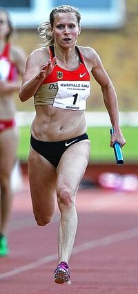 <p>Verena Sailer lief mit der Staffel eine starke Zeit.</p>