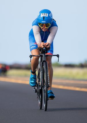 Auf dem Rad legte die Mannheimerin Laura Philipp auf Hawaii die beste Zeit aller Teilnehmerinnen hin.