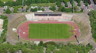 Das Südweststadion verfügt über moderne Laufbahnen.