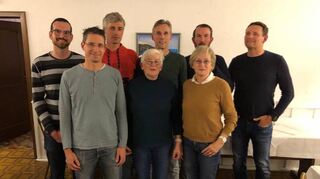 Der Vorstand des RSC Ladenburg (vorne v.l.): Markus Buchner, Gudrun Ruster, Traudel Schäfer; (hinten v.l.): Alexander Schmitt, Thomas Trapp, Jürgen Hartmann, Sven Ruster und Peter Reich.
