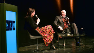 Diskutierten bei der 8. Mannheimer Rede: Wirtschaftsjournalistin Elisabeth Niejahr und  Jakob von Weizsaecker, Chefvolkswirt des Bundesfinanzministeriums.