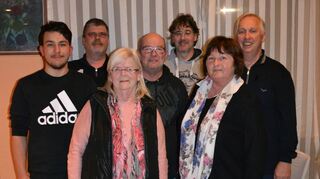 Blickten auf das Jahr zurück (v.l.): Fabio Bühler, Michael Heckmann, Rosi Pfeifer, Hans Bauer, Thomas Grambitter, Brigitte Neureuther und Gerd Neureuther.