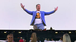 Oliver Pocher beim Autokino in Mannheim.