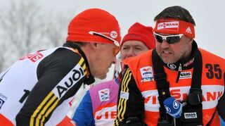 Die deutsche Langlauf-Legende Jochen Behle (r.), hier mit Tobias Angerer, war bis vor acht Jahren Bundestrainer.