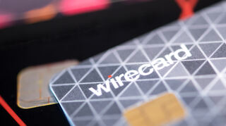 Das Wirecard-Logo auf einer Zahlungskarte.