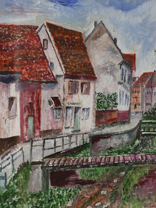 Das Bild zeigt die Breitgasse vor der Verdolung.