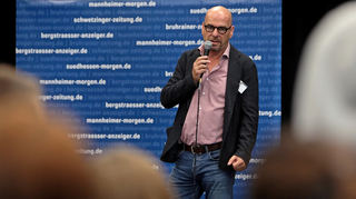 "MM"-Chefredakteur Dirk Lübke beim Journalismus-Tag des Mannheimer Morgen 2019.