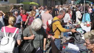 So sah es beim Flohmarkt 2019 in der Heidelberger Straße aus.