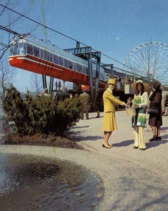 Der Aerobus-Bahnhof im Herzogenriedpark 1975.