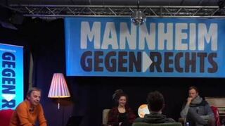 Heiner Ritter (l., Mannheim gegen Rechts) moderierte.